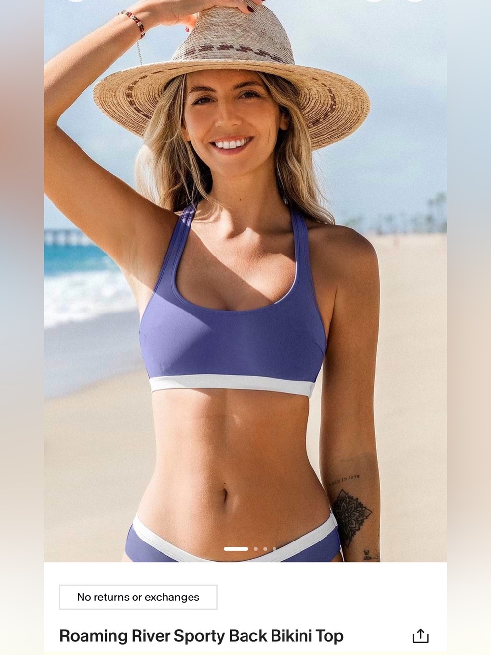Cupshe periwinkle XL top and bottom swim suit